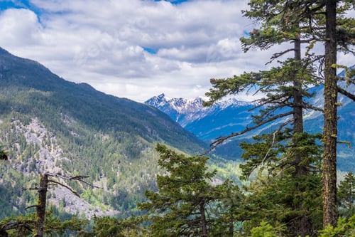 Preview: View Of Snow Mountains In British Columbia, Canada.