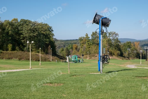 Preview: Snow Making Machine In The Hills In The Autumn Before The Skiing Season Begins