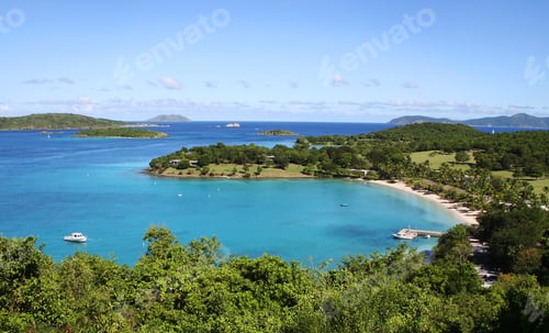 Preview: Beach And Sea Scape Of Caneel Bay On The Caribbean Island Of St John