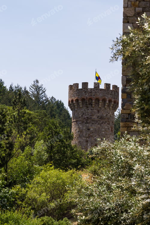 Preview: Beautiful Castle In California Built As The Center Piece And Winery Of A Vineyard In Napa Valley