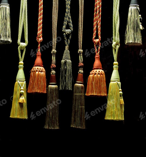 Preview: Tassels Against A Black Background
