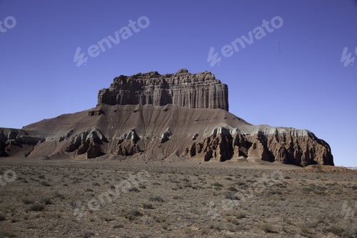 Preview: Rough Landscape Of Dry Desert With Weathered Stone, From Southern Utah For Background Or Texture