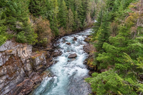 Preview: Majestic Mountain River In Vancouver, Canada.