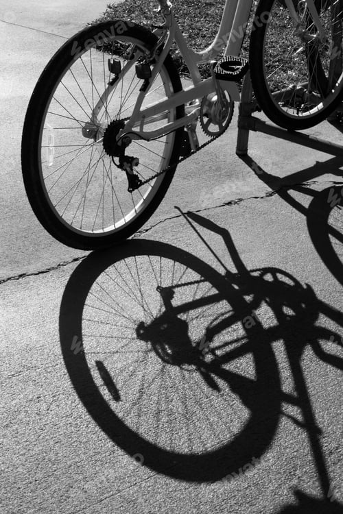 Preview: Bike Rear Tire And Shadow