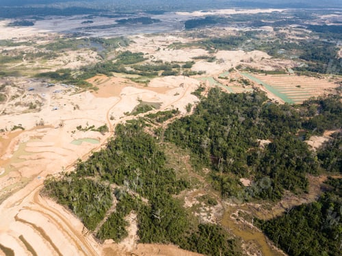 Preview: Aerial Images Over Deforestation Due To Illegal Gold Mining.