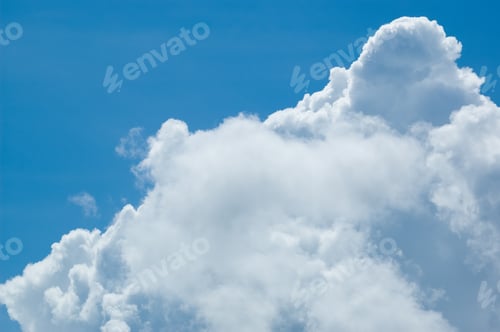 Preview: White Fluffy Cloud On The Blue Sky