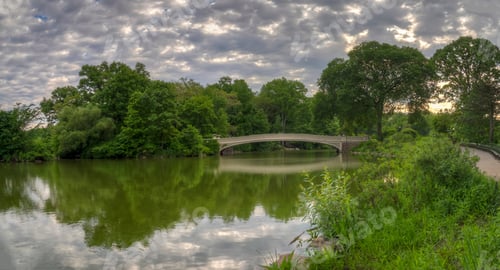 Preview: Bow Bridge, Central Park, New York City Early In The Morning Spring