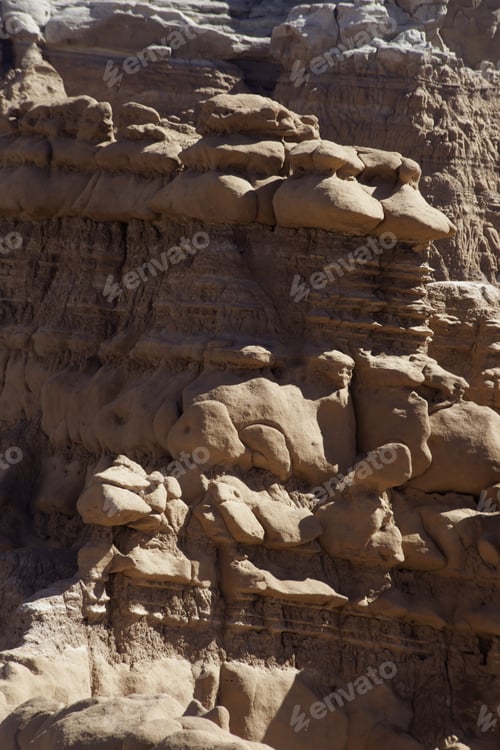 Preview: Desert Landscape Of Stone And Weathered Rock Called Hoodoos, From Goblin Valley In Southern Utah