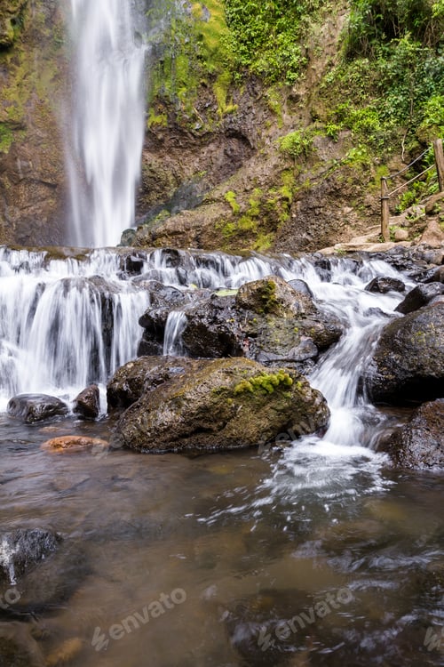 Preview: Beautiful Pristine Waterfall In The Rainforest Of Costa Rica