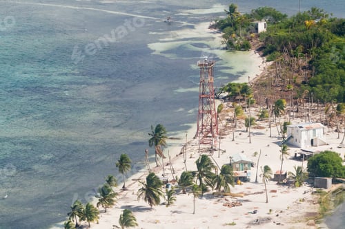 Preview: Aerial View Of The Lighthouse Caye Of The Coast Of Belize