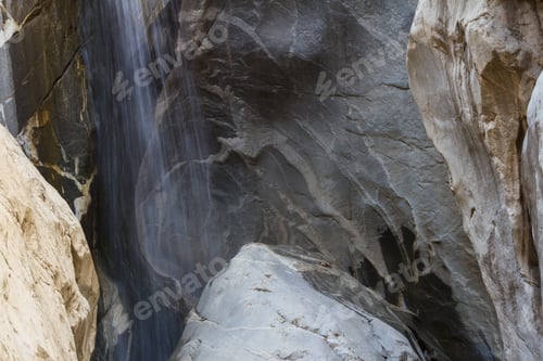 Preview: This Is A Close Up Of A Waterfall In Southern California Desert, The Water Is Flowing Thru The