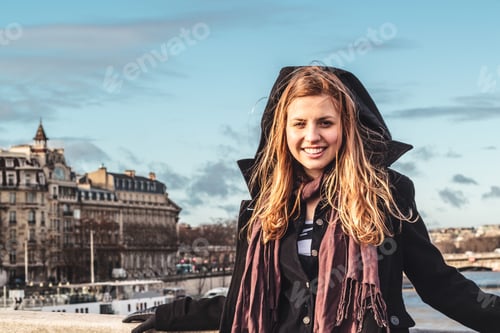 Preview: Photo Of Girl Near Seine River In Paris, France