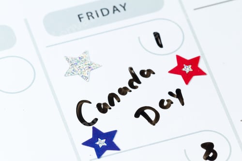 Preview: Close Up Of A Daily Planner Or Calendar With A Hand Written Message For A Celebration Or Holiday