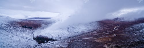 Preview: Landscape View Of Scotland And Glen Coe From An Aerial Viewpoint In Panorama Landscape
