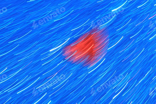 Preview: Blue And Red Heart Background - Abstract Art, Color And Texture - Focus On The Heart, And Love Will