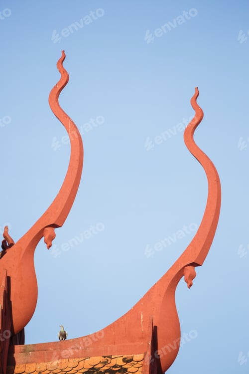 Preview: Image Of Decoration Of Roof. Pagoda Architecture Detail. Asian Building.