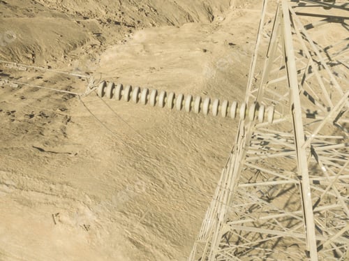 Preview: Power Line With Dust In Lima Peru. Tower, Electricity.