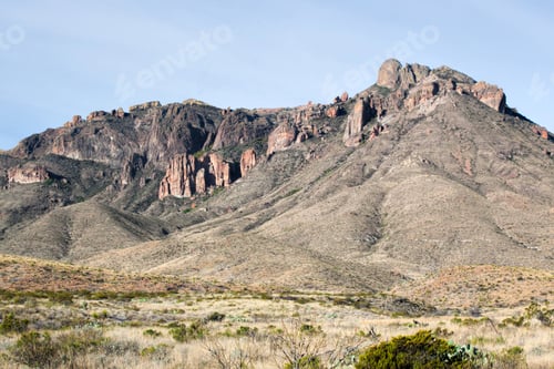 Preview: Dry Desert Mountain With Sky