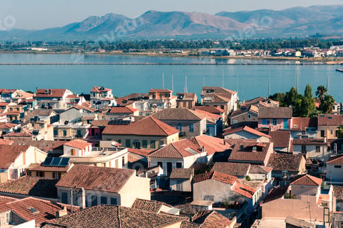 Preview: Roof And Surrounding Views Of Greek City Naflio, From Peloponmese Region