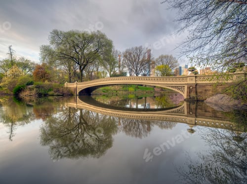 Preview: Bow Bridge, Central Park, New York City In The Early Morning In Spring