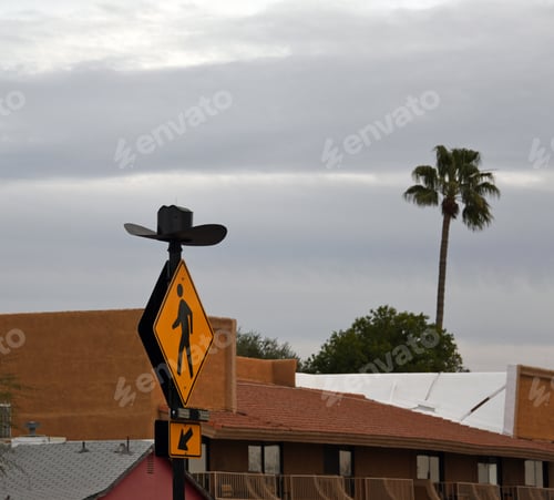 Preview: Traffic Sign With Cowboy Hat