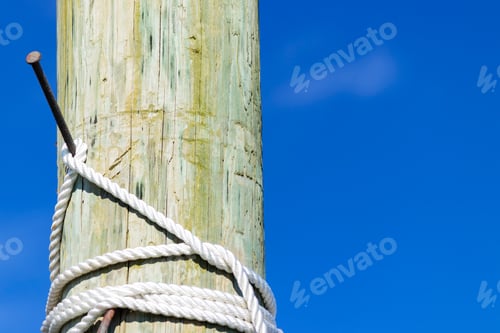 Preview: Rope Tied To A Post Nail For Mooring