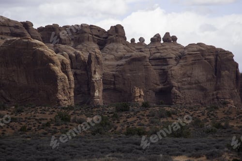 Preview: Landscape Of Stony Weathered Mountains For Background