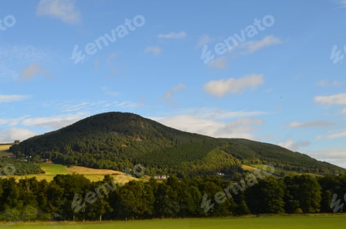 Preview: Beautiful Green Cairngorm Mountain Range In The Scottish Highlands.