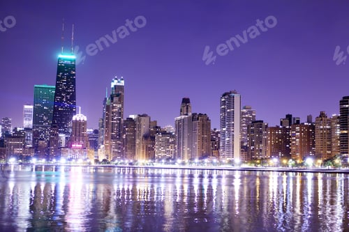 Preview: Financial District (Night View Chicago)