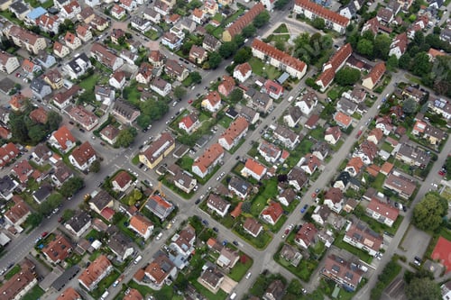 Preview: Aerial View Of Residential Area In Friedrichshafen, Germany