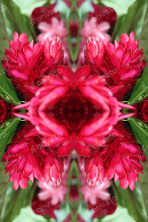 Preview: A Ginger Plant With Bright Pink Flowers 7910
