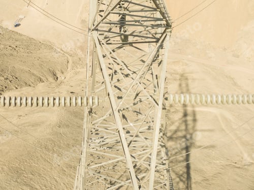 Preview: Power Line With Dust In Lima Peru. Tower, Electricity.