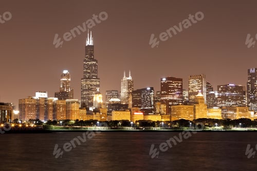 Preview: Financial District (Night View Chicago)