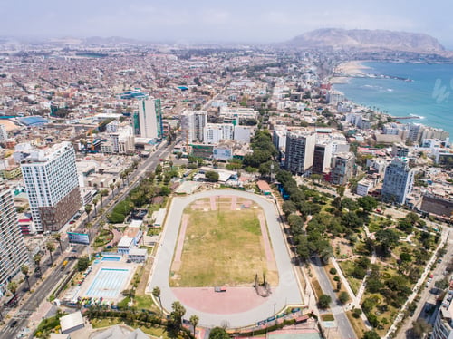 Preview: Lima City During Covid19 Pandemic. Sundays Private Transportation Are Fobidden. Only Bycicles Or