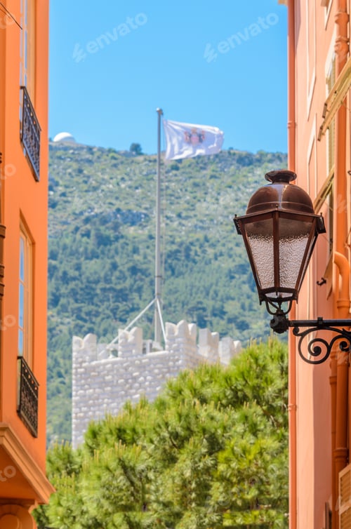 Preview: Fragment Of Monaco Village, Monaco, France. Narrow Streets In Old Town.