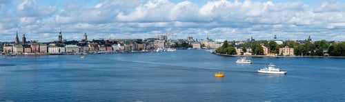 Preview: Panorama Of Harbor Around Gamla Stan In Stockholm, Sweden. The Town Dates Back To 13Th Century.