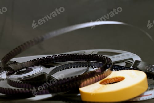 Preview: Old Super 8 Film Reel In A Clean Background.