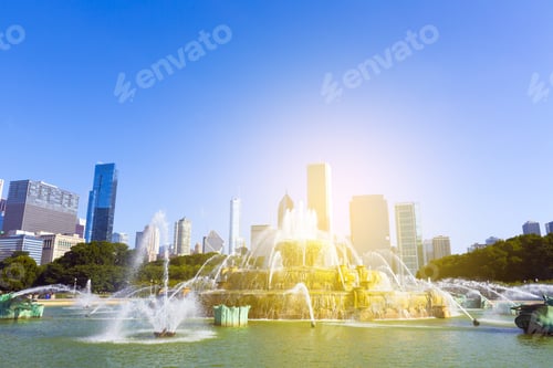 Preview: Fountain In Chicago Downtown