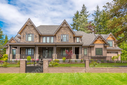 Preview: Luxury House In Vancouver, Canada Against Blue Sky