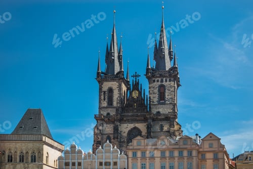 Preview: View Of The Beautiful And Famous Church Of Our Lady Before Týn - Prague, Czech Republic