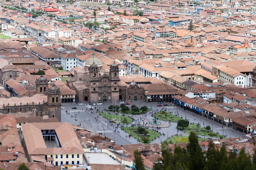Preview: Cusco, Peru - May 14 : View Of The Cusco Cathedral And The Plaza De Armas From The Ancient Site Of