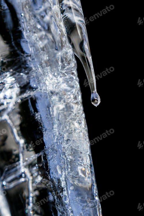 Preview: Icicles Hanging From The Roof In An Extreme Cold And Wet Winter