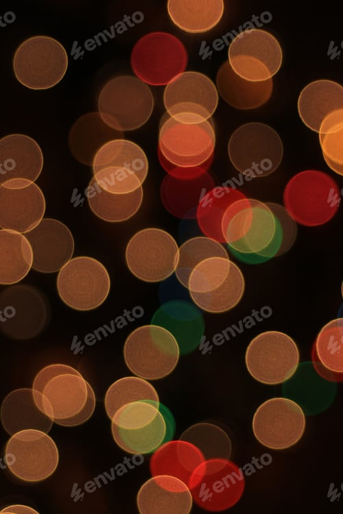 Preview: Holiday Night Light Background - Bokeh Of Color - Glow Of Celebration