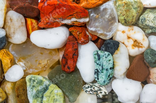 Preview: Close Up Of A Bunch Of Small Naturally Polished Stones Found In The Oregon Coast In A Variety Of