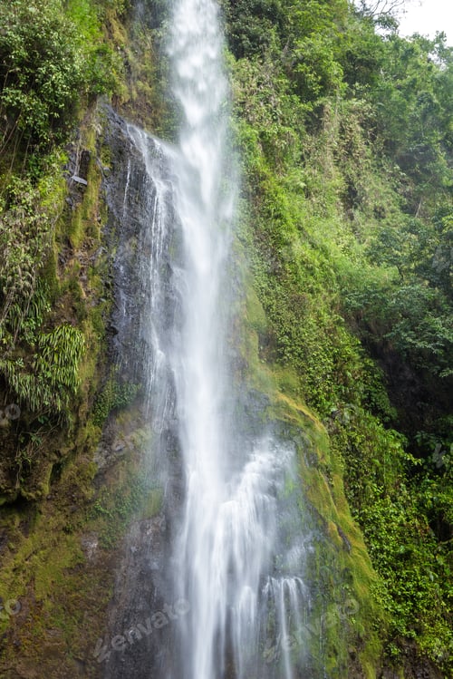 Preview: Beautiful Pristine Waterfall In The Rainforest Of Costa Rica