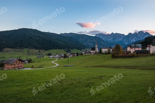 Preview: Beautiful View Of Gosau Village By The Sunset - Gosau, Austria