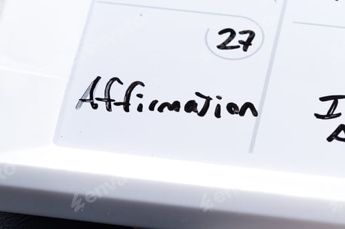 Preview: Dry Erase Calendar With Different Positive Messages On Every Different Day As A Concept For A
