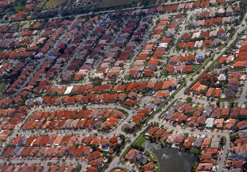 Preview: Aerial View Of Residential Area Of Miami