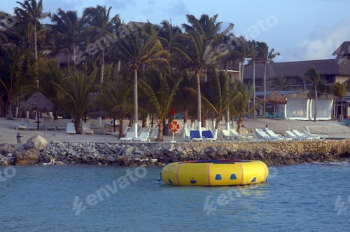 Preview: Water Trampoline On The Morning Beach
