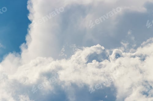Preview: Bright Blue Sky With Big Puffy Fluffy Clouds